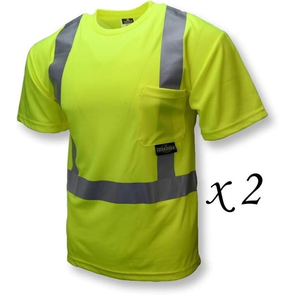 2 Radians ST11-2PGS Birdseye Mesh Hi-Vis Type R Class 2 Shirts - 2X